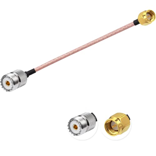 Vecys SMA Stecker auf UHF-Buchse HF-Koaxial-Koaxialkabel SMA-Stecker auf SO-239-Pigtail RG316 6"/15CM für SDR UV-5R Serie Handheld CB Funkgerät Funkgerät, Walkie Talkie Vecys SMA Stecker auf UHF-Buchse HF-Koaxial-Koaxialkabel SMA-Stecker auf SO-239-Pigtail RG316 6"/15CM für SDR UV-5R Serie Handheld CB Funkgerät Funkgerät, Walkie Talkie von Vecys