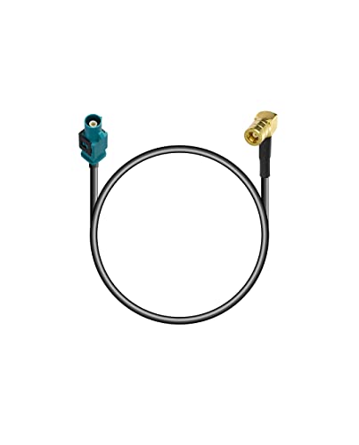 Vecys SMB Weiblich Rechtwinklig zu Fakra Z Männlich Kabel 30CM/11.8IN Verlängerungskabel Fakra Z Stecker auf SMB Buchse Rechtwinkliges Antennenadapterkabel RG174 für DAB + FM Universal-GPS-Antennen von Vecys