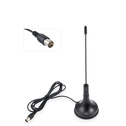 Vecys TV Antenne FM UKW Antenne Digital TV Steckeradapter 5 dBi VHF/UHF Mini TV Antennenmagnetbasis 1,5 m Kabel kompatibel für FM Radio DVB-T T2 DAB HDTV DTMB Pionier Onkyo Yamaha Sherwood… von Vecys