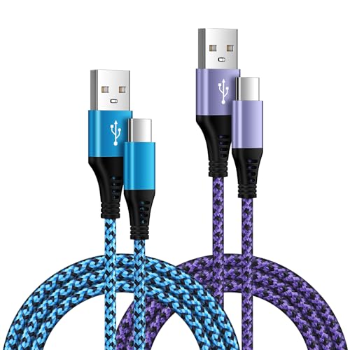 USB C Kabel Handy Ladekabel,[0.9M+1.8M] USB auf USB C Kabel Nylon USB C Schnellladekabel Datenkabel für Samsung Galaxy A54 5g/A55/A15/A14/A34/A35/A53/A52s/S24/S23/S21/S10/S9/Z Flip 5,Huawei,iPhone 15 von Vedfoad