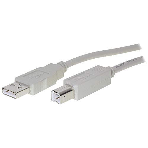 Vedimedia USB 2.0 A/B 5.0 m 5 m USB A USB B grau Kabel USB – Kabel USB (5 m, USB A, USB B, männlich/männlich, grau, USB Type-a, USB Type-b) von Vedimedia