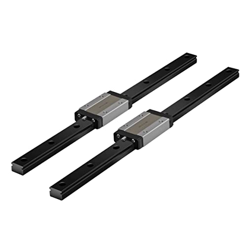 Veekaft 2 Sätze Schwarze Beschichtung MGR Schiene MGR12 Miniatur-Linearführung 1000 mm mit MGN12H Schlitten, geeignet für 3D-Drucker CNC (1000mm,MGN12H,2) von Veekaft