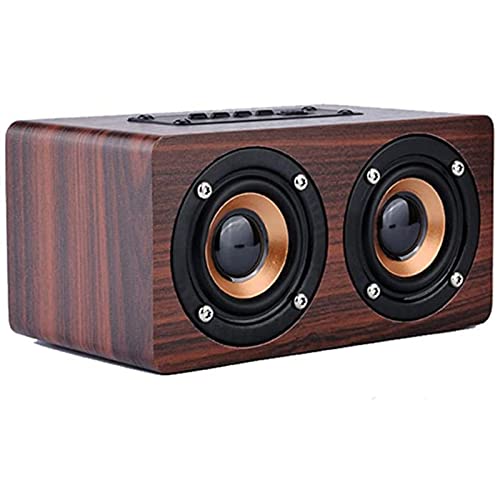 Veemoo Kabellos Bluetooth Lautsprecher Holz 8 Stunden Spielzeit 10W Tragbar Stereo Redner mit Mic Unterstützung TF-Karte Handsfree AUX für iPhone iPod iPad Samsung LG HTC Laptop PC von Veemoo