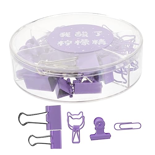 Veemoon 1 Box Dekorative Binderclips Büroklammern Jumbo Binderclips Büroklammerhalter Für Schreibtisch Quittungsbinderclips Büroklammern Multifunktions Binderclips Schreibtisch von Veemoon