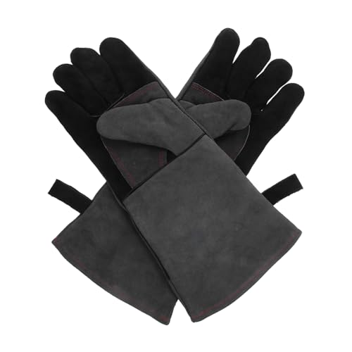 Veemoon 1 Paar Grillhandschuhe Hitzebeständige Handschuhe Hochhitzehandschuhe zum Grillen Schweißhandschuhe Kaminhandschuhe Handschuhe grillen Lagerfeuer-Handschuhe Rindsleder Veemoon 1 Paar Grillhandschuhe Hitzebeständige Handschuhe Hochhitzehandschuhe zum Grillen Schweißhandschuhe Kaminhandschuhe Handschuhe grillen Lagerfeuer-Handschuhe Rindsleder von Veemoon
