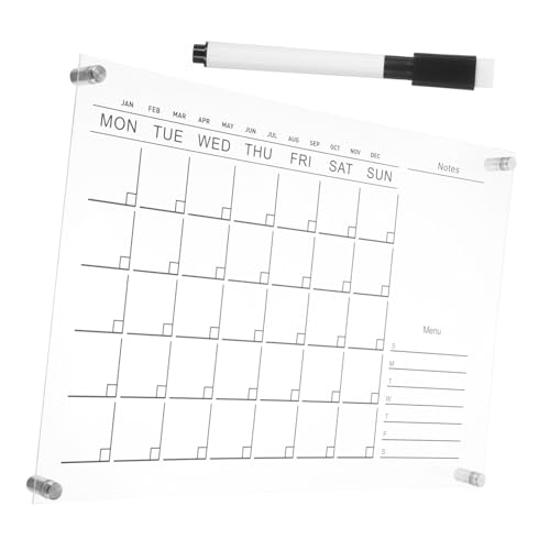 Veemoon 1 Satz Wochenplanertafel Kreidekalendertafel für die Wand Planke schreibtafel buchstabentafel kühlschrank Acrylkalender für den Haushalt Wochenplaner zur Wandmontage Transparent von Veemoon