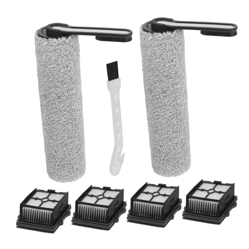 Veemoon 1 Set Schrubberbürsten Ersatzset Aus Kunststoff Schrubberbürsten Rollenset Silberfarben Bodenschrubber Filterbürstenrolle Schrubberbürstenrolle Und Filter von Veemoon