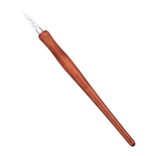 Veemoon 1 Stück Dip Pen Füllfederhalter Schreibwaren Stifte Kalligraphie Stifte Schwarz Schreibbrillen Stift Vintage Feiner Tintenstift Zeichnen Ausgefallener Stift Stilvoller Alter Glas von Veemoon