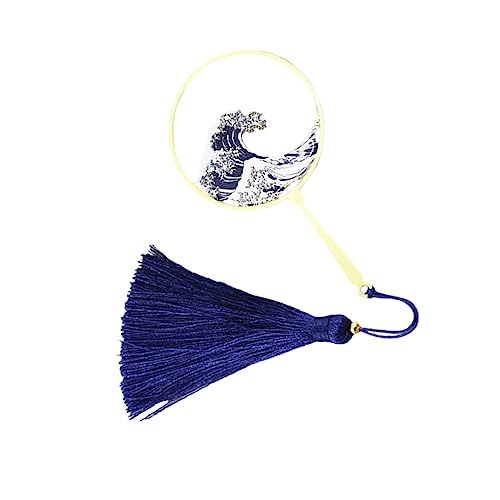 Veemoon 1 Stück Wellenmarkierung Lesezeichen Zum Aufhängen Meereswellen-lesezeichen Lesezeichen Für Buchliebhaber Einzigartig Quaste Hanging Ornament Angepasst Blau Legierung von Veemoon