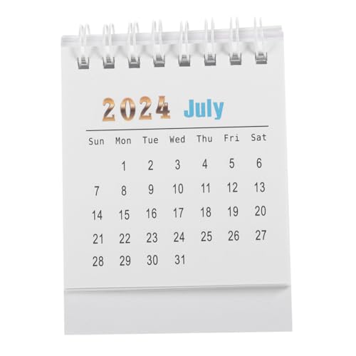 Veemoon 1 Tischkalender 2024 Einfacher Kalender Schreibtischkalender Desktop-flip-kalender Lehrertischkalender 2023-2024 Täglich Stehender Kalender Mini-desktop Stand Groß Büro Weiß Papier von Veemoon