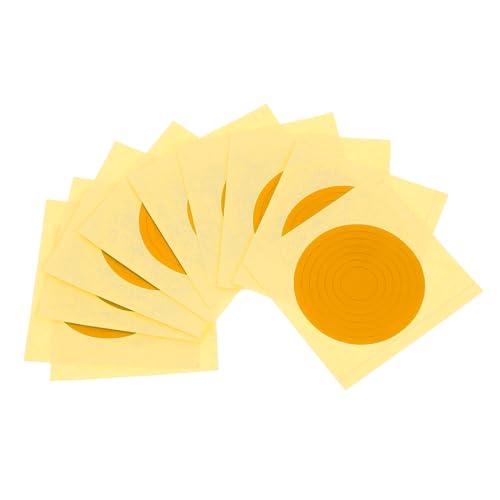 Veemoon 10 Blatt Kennzeichnungsaufkleber des Manometers Schlüssel Messgerät Indikator Vinyl klein runden Hinweisschilder Zubehör für Manometer Klebeaufkleber für Manometer PVC Yellow von Veemoon