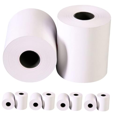 Veemoon 10 Rollen Kassiererdruckpapier Kopierpapier für Drucker Thermal -Quittungspapier Druckerpapier bedruckbares Thermotransferpapier Papier für Thermoetikettendrucker Weiß Veemoon 10 Rollen Kassiererdruckpapier Kopierpapier für Drucker Thermal -Quittungspapier Druckerpapier bedruckbares Thermotransferpapier Papier für Thermoetikettendrucker Weiß von Veemoon