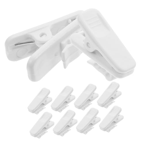 Veemoon 10 Stück Kopfhörerkabel Cliphalter Ohrhörer Kabelclips Headset Audiokabelclips Kabel Organizer Klemmen Kabel Organizer Clips Kopfhörer Befestigungsclip Weißer Kunststoff von Veemoon