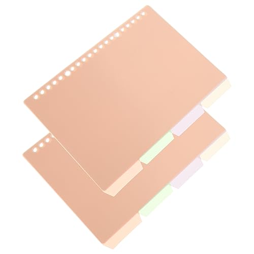 Veemoon 10 Stück Seitenteiler notizbuch trennlaschen notebook zubehör aktenordner ordner trenner Pastell Trennzeichen Papier Brief trennstreifen Tabs-Ordner Buchbinderteiler PP-Kunststoff von Veemoon