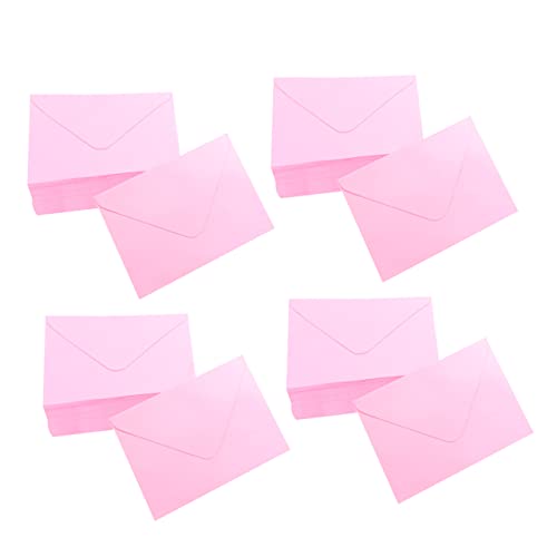 Veemoon 100Stücke Mini Briefumschläge Rosa Leere Faltkarten Aus Doppellagigem Fotoumschläge Für Schreibwaren Und Geschenkkarten Im Büro Und Schule von Veemoon