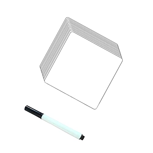 Veemoon 12 Stück Löschen Sie das Whiteboard wiederholt kühlschrankmagnete kühlschrankaufkleber es ist Trocken abwischbare Tafelschule groß waschbare Aufkleber entfernbare Listen PVC Weiß von Veemoon