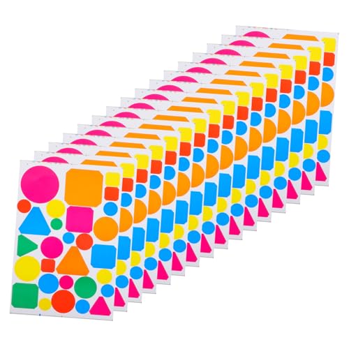 Veemoon 15 Blatt Selbstklebendes Etikett Planer Klein Codierung Scrapbook -aufkleber Pastell Farbe Klebrig Selbstklebender Etikettenaufkleber Farbig Kupferplattenaufkleber von Veemoon