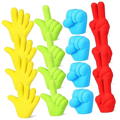 Veemoon 16Stücke Kawaii Radiergummis Kreative Bleistift Radiergummis Bunten Handformen für Schule und Büro Süße Bleistiftkappen zur Dekoration und Radieren von Veemoon