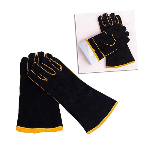 Veemoon 1Paar Hitzebeständige Schweißhandschuhe Und Canvas Isolierte Langarmhandschuhe Für Grill Bis Schwarz Veemoon 1Paar Hitzebeständige Schweißhandschuhe Und Canvas Isolierte Langarmhandschuhe Für Grill Bis Schwarz von Veemoon