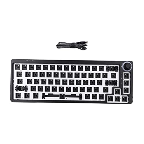 Veemoon 1Satz DIY Kit für Mechanische Tastatur Hot Swap Fähig Tasten RGB Beleuchtung Kompakt Tragbar für Anpassungen PC Gaming Hochwertige Verarbeitung von Veemoon