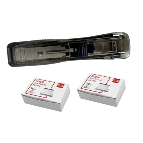 Veemoon 1Satz Papierhefter Clam Clip Spender Wiederverwendbares Dokumentbindungswerkzeug für Büro und Zuhause Schwarzes Heftgerät Boxen mit Clips Praktisch Langlebig Veemoon 1Satz Papierhefter Clam Clip Spender Wiederverwendbares Dokumentbindungswerkzeug für Büro und Zuhause Schwarzes Heftgerät Boxen mit Clips Praktisch Langlebig von Veemoon