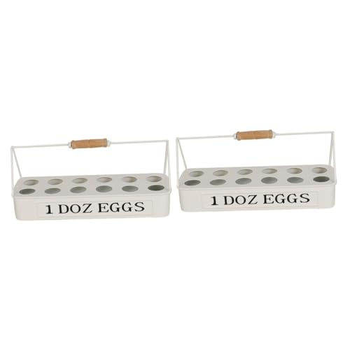 Veemoon 2 Stk Tragbare Eierablage eiertablett egg tray eierboxen Eierhalter für Kühlschrank Eierbehälter Korb zum Fixieren von Eiern schützender Eierhalter galvanisiertes Eisen Weiß Veemoon 2 Stk Tragbare Eierablage eiertablett egg tray eierboxen Eierhalter für Kühlschrank Eierbehälter Korb zum Fixieren von Eiern schützender Eierhalter galvanisiertes Eisen Weiß von Veemoon