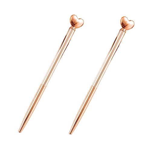 Veemoon 2 Stück Liebe Kugelschreiber Schreibwaren Schreibstift Kugelschreiber Aus Edelstahl Ballpunktstift Büro Briefpapier Stifte Schild Stift Stiftgeschenk Rostfreier Stahl Rose Gold von Veemoon