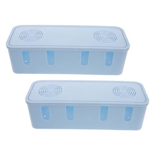 Veemoon 2 Stück Netzkabel Aufbewahrungsbox Schreibtisch Kabel Organizer Für Ladeadapter Kabel Organizer Behälter Mit Hoher Kapazität Draht Organizer Kabel Management Box von Veemoon