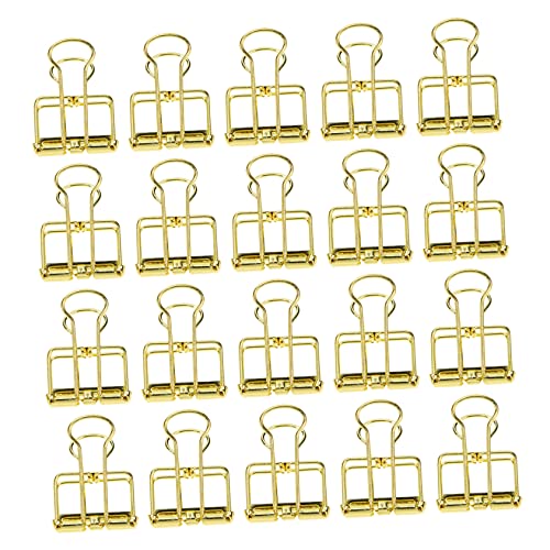 Veemoon Bürobedarf Tragbare Binder Clips Edelstahl Hohl Clip 20 Stücke Set von Veemoon