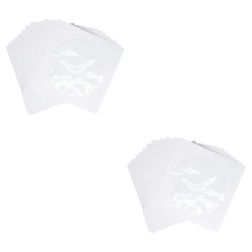 Veemoon 200 STK DVD-Organizer-hüllen Speicherhalter Geldbörse DVDs Tote-Einsatz-Organizer Organizer-Tasche DVD-aufbewahrungsbox Papiertüte Video-aufbewahrungskoffer Fall Cd Weiß Umschlag von Veemoon