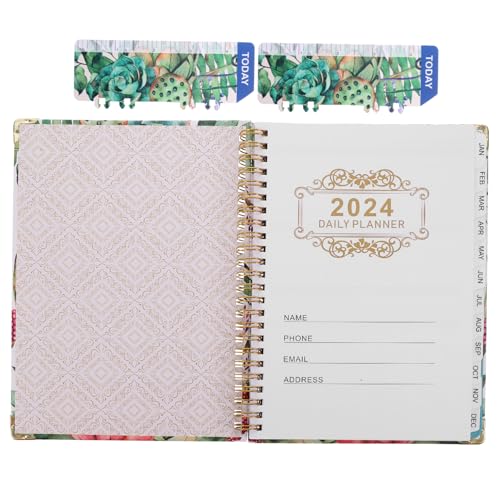 Veemoon 2024 Englischer Notizblock A5 Loseblatt-Spulenplanung Wochenplan Zeitplanbuch (A07) Studienplaner Tagesplaner Notizblock homework planner lernplaner Arbeitsplanblock Schulplaner von Veemoon