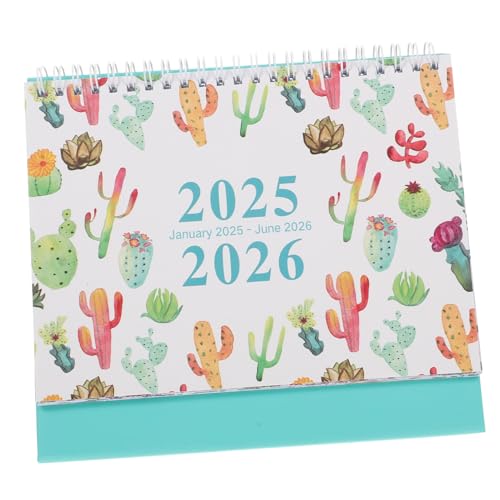 Veemoon 2025 Kaktus-tischkalender Desktop-kalender Kalender Monatlich Kleiner Kleiner Tischkalender Standkalender Mini-tischkalender Arbeitskalender Green Papier von Veemoon