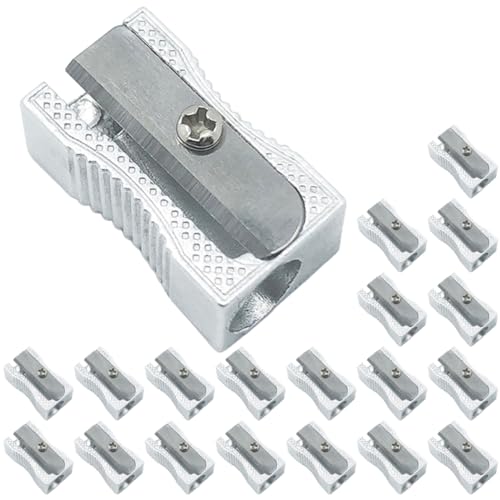 Veemoon 24Stücke Aluminiumlegierter Bleistiftschärfer Robuster Wiederverwendbarer Einzelspitzer für Schule Büro und Zuhause Vintage Design für Studenten und Freunde Veemoon 24Stücke Aluminiumlegierter Bleistiftschärfer Robuster Wiederverwendbarer Einzelspitzer für Schule Büro und Zuhause Vintage Design für Studenten und Freunde von Veemoon