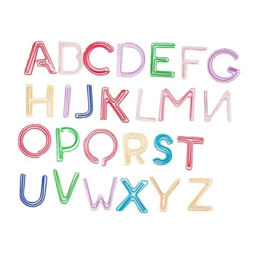 Veemoon 26 Stück Buntes Alphabet -lesezeichen Kunststoff-papierverschlüsse Für Papier Papierclip Große Bindeklammern Papierklammern Kleine Plastikklammern Büroklammern Metall von Veemoon