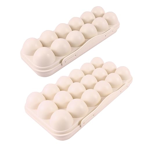 Veemoon 2St Eierverschlussbehälter Eierbehälter Tragbarer Eierhalter klarer Behälter aufbewahrungsdose storage boxes Eierlocher Haushalt Eierkarton Eierablage Aufbewahrungskiste Container von Veemoon