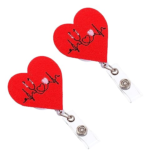 Veemoon 2Stücke Einziehbare Abzeichenhalter für Krankenschwestern und Ärzte Stilvolle Filz Badge mit Drehbarem Clip Geschenkidee für Pflegekräfte Veemoon 2Stücke Einziehbare Abzeichenhalter für Krankenschwestern und Ärzte Stilvolle Filz Badge mit Drehbarem Clip Geschenkidee für Pflegekräfte von Veemoon
