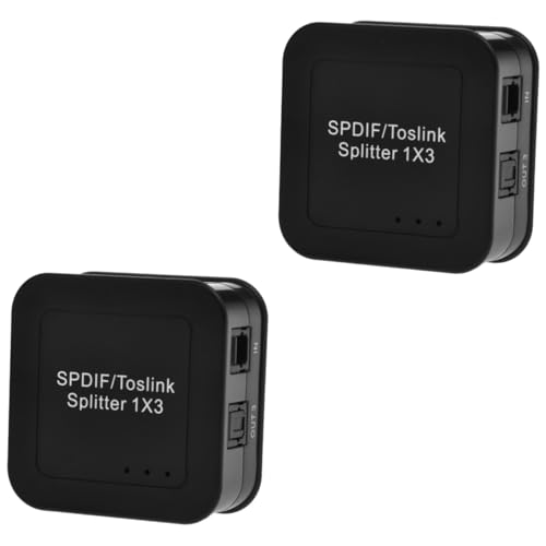 Veemoon 2er Set SPDIF Audio Splitter – Tragbarer 1x3 Optischer Audio Splitter Für Heim- Und Shop-Anwendungen – Schwarz Ideal Für Digitale Audioverteilung Veemoon 2er Set SPDIF Audio Splitter – Tragbarer 1x3 Optischer Audio Splitter Für Heim- Und Shop-Anwendungen – Schwarz Ideal Für Digitale Audioverteilung von Veemoon
