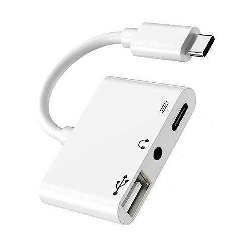 Veemoon 3 in 1 Typc USB-OTG-Adapter Type-C Kopfhörer Konverter Typ-C-Ladeadapter Typ-C-Audioadapter Kopfhöreradapter Kompakter Typ-C-Adapter USB-Adapter Verzinnter Kupferkern Weiß Veemoon 3 in 1 Typc USB-OTG-Adapter Type-C Kopfhörer Konverter Typ-C-Ladeadapter Typ-C-Audioadapter Kopfhöreradapter Kompakter Typ-C-Adapter USB-Adapter Verzinnter Kupferkern Weiß von Veemoon