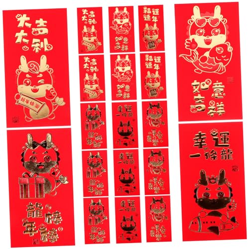 Veemoon 30Stücke Große Chinesische Rote Umschläge Drachenjahr Hong Bao Geldgeschenkumschläge Traditionelle Rote Umschläge Im Chinesischen Stil Für Neujahrsfeiern Und Anlässe von Veemoon