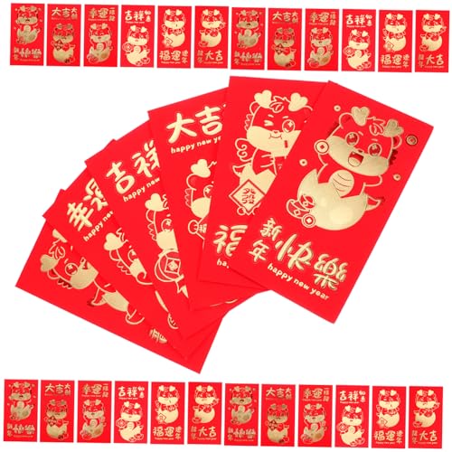 Veemoon 30Stücke Rote Umschläge im Chinesischen Stil Hong Bao Geldtaschen für Neujahr Robuste Geldaufbewahrung Traditionelle Deko für Hochzeiten Veemoon 30Stücke Rote Umschläge im Chinesischen Stil Hong Bao Geldtaschen für Neujahr Robuste Geldaufbewahrung Traditionelle Deko für Hochzeiten von Veemoon