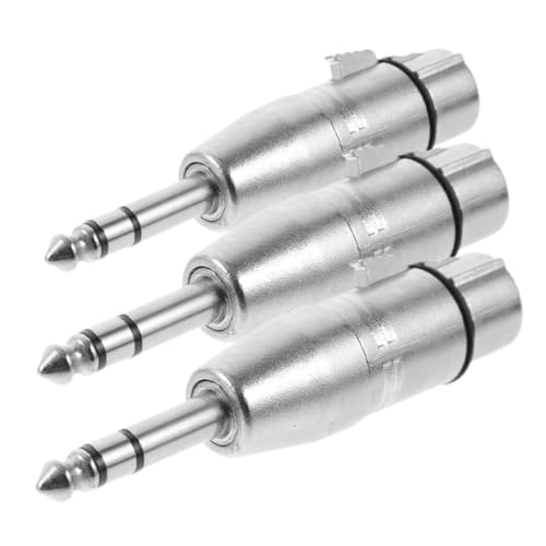Veemoon 3Stücke Audio Adapter Xlr Vielseitiger Mikrofon Adapter für Verschiedene Audiogeräte Robust Langlebig Signalübertragung von Veemoon