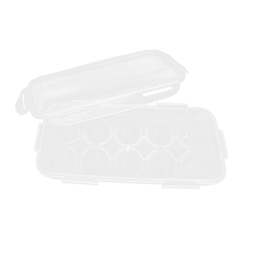 Veemoon 4Er-Box Aufbewahrungsbehälter für Eier Tablett mit Deckel stapelbarer Eierhalter aufbewahrungsdose storage boxes Essenstablett Eierbehälter Ei Fall mehrschichtig Weiß von Veemoon