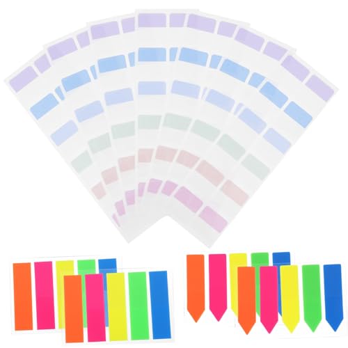 Veemoon 640Stücke Klebrige Buchreiter Transparente Notizaufkleber Index Tabs Farbige Haftstreifen für Schule Büro und Zuhause Markieren und Beschriften von Veemoon