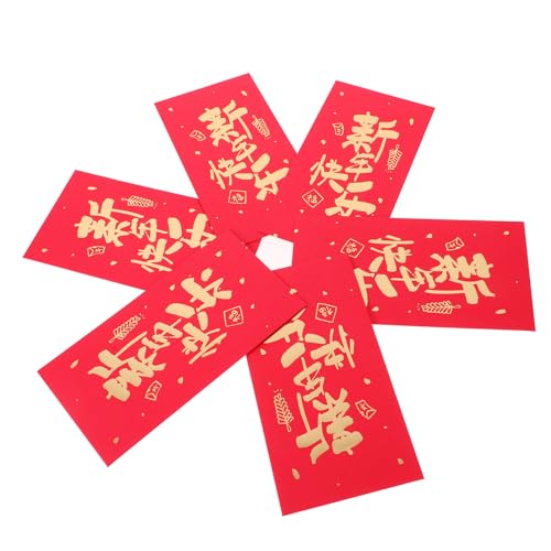 Veemoon 6Stücke Rote Umschläge für Chinesisches Neujahr Robuste und Elegante Neujahrsgeschenke mit Delikaten Mustern für Frühlingsfest Hochzeiten und Geburtstagsfeiern Veemoon 6Stücke Rote Umschläge für Chinesisches Neujahr Robuste und Elegante Neujahrsgeschenke mit Delikaten Mustern für Frühlingsfest Hochzeiten und Geburtstagsfeiern von Veemoon