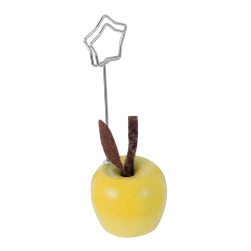 Veemoon Apple Message Ordner büro dekoration Desktop-Memohalter Nettes Schreibtischzubehör Foto-Display-Clip Briefclip auf einem Ständer kawaii schreibtisch Memo-Clip Holz Yellow von Veemoon