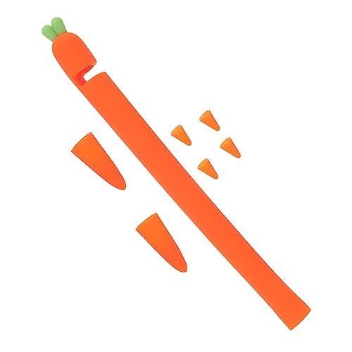 Veemoon Bildschirm-Touch-Stifthalter 2 Stifthalter Karottenstifthülle Stiftgriff Schutzhülle Karottenform Stiftschutzhülle Handy Halterung Feder Silikonhülle Generation Griffigkeit von Veemoon