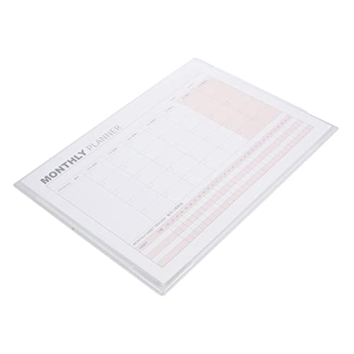 Veemoon Blatt Leerer Wandkalender Monatskalender Notizblock Gewohnheitskalender Kalenderplaner Schreibtisch Kalendertafel Kalender-notizbuch Papier Klein Monatlicher Notizblock Beige Pvc von Veemoon