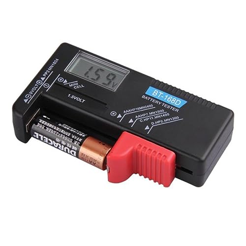 Veemoon Bt-168d Batterietester Lcd-display für Aa Aaa Cd 9 V Digital Volt Checker Hartplastik Schwarz Modell Veemoon Bt-168d Batterietester Lcd-display für Aa Aaa Cd 9 V Digital Volt Checker Hartplastik Schwarz Modell von Veemoon