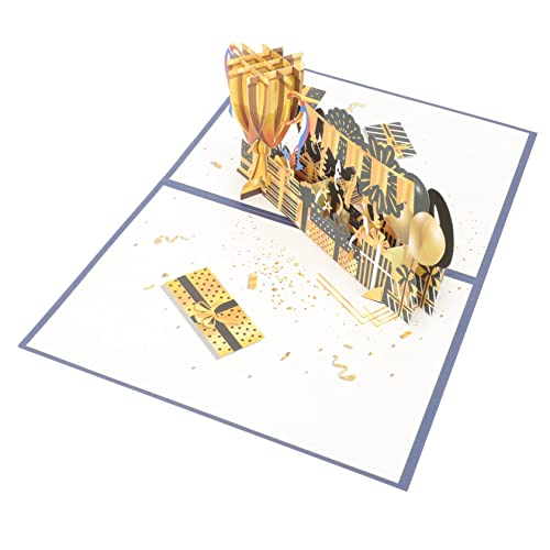 Veemoon Dreidimensionale 3D-Grußkarte Karten zur Begrüßung Abschlussgrußkarten Abschluss-Dankeskarten 2022 Absolvent-Grußkarten Party abschlusskarte Grad Grußkarte Papier Golden von Veemoon