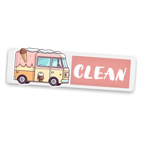 Veemoon Geschirrspüler Zeichen spülmaschinen magnet Geschirrspüler Magnet Magnete Reinigungszeichenanzeige Spülmaschine sauber Zeichen magnetische Anziehungskraft Aufkleber Indikator von Veemoon